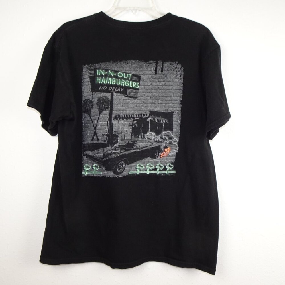 In-N-Out Burger T-Shirt Large California Classic Car Graphic Black 2023